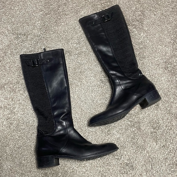 Women’s Aquatalia Obsession Leather Riding Boots Size 10 - Picture 1 of 10